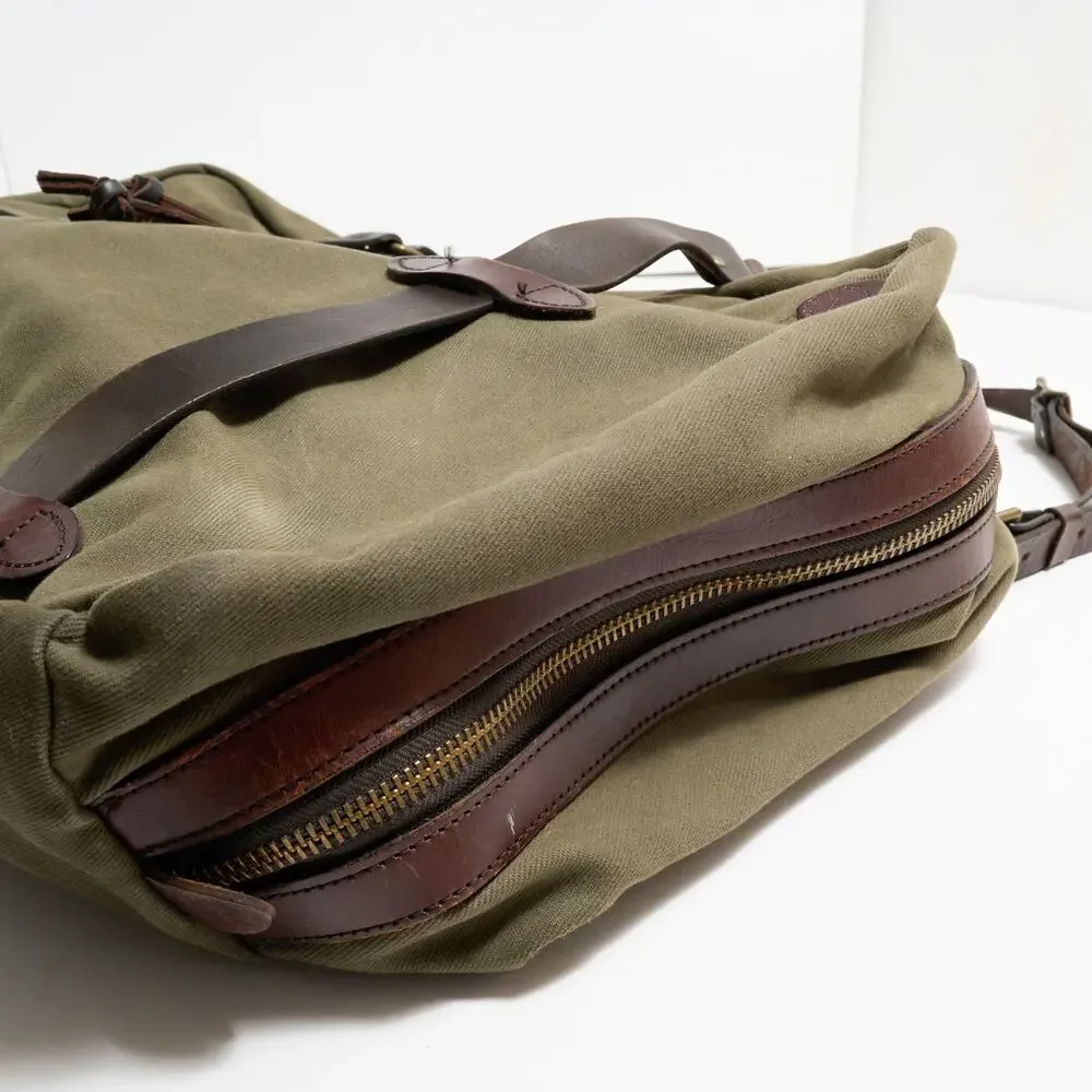 Filson Large Pullman Travel Bag Otter Green Made in USA Rugged Twill Duffel